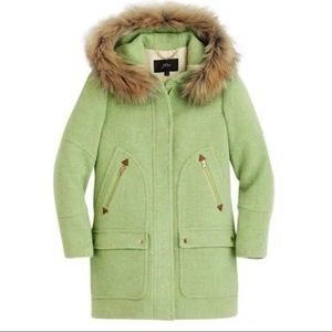 Green J. Crew Chateau Parka (10 petite)
